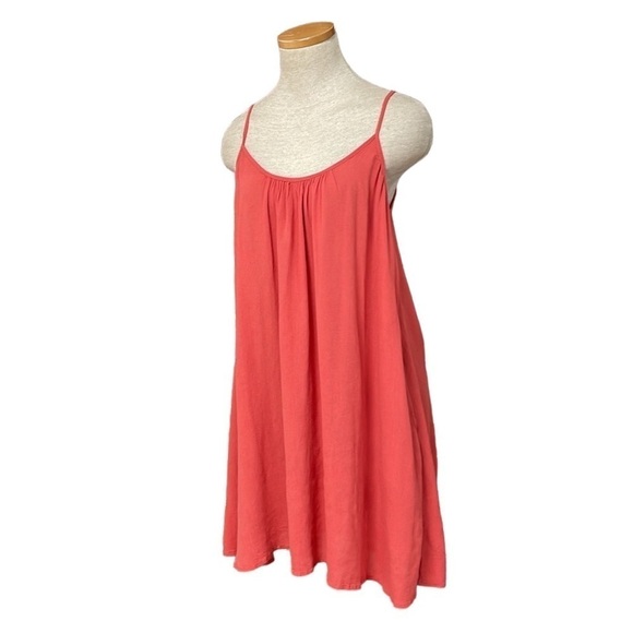 Elan Dress Women's Small Orange Mini Flare Dress Spaghetti Straps Pockets - Picture 3 of 17